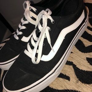 Black and white vans
